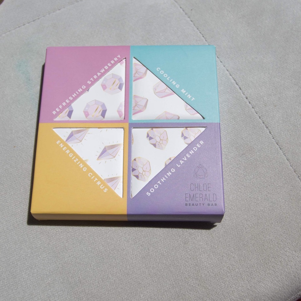 Chloe Emerald 4 piece bar soap set never used